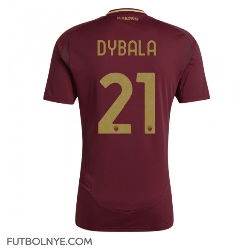 Camiseta AS Roma Paulo Dybala #21 Primera Equipación 2024-25 manga corta